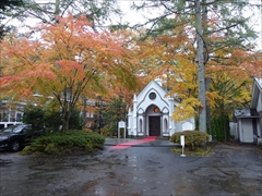 旧軽井沢礼拝堂 紅葉